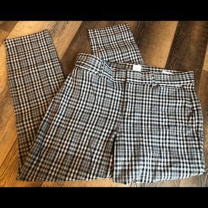 GAP plaid skinnies